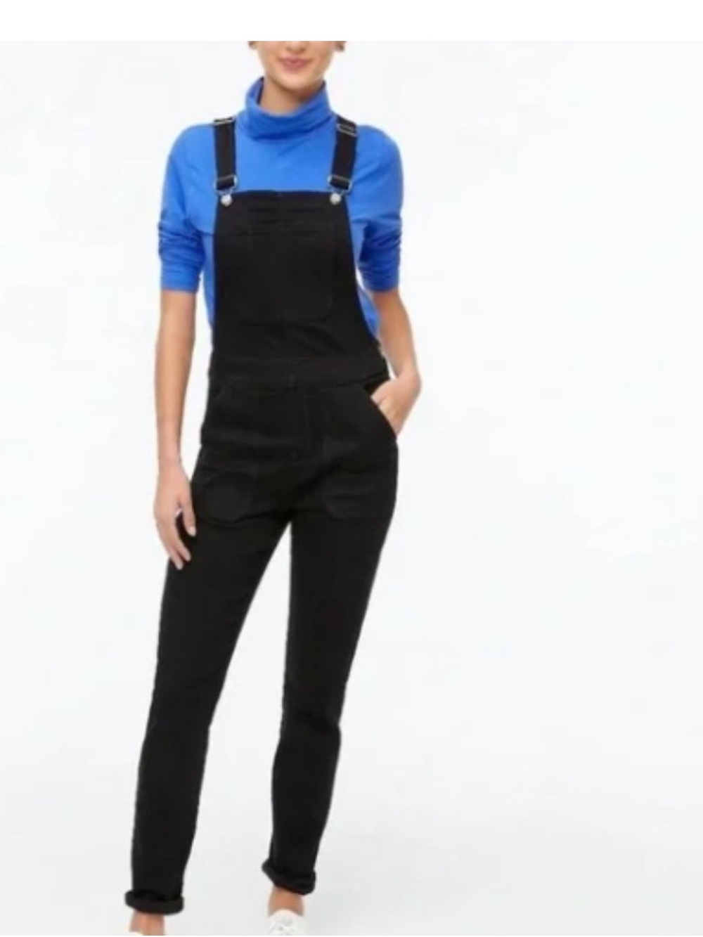 J. Crew Black Denim Overalls Jumpsuit